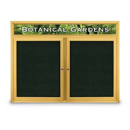 United Visual Products Open Faced Traditional Corkboard, 60x48" UV644A-BRONZE-MEDGRY